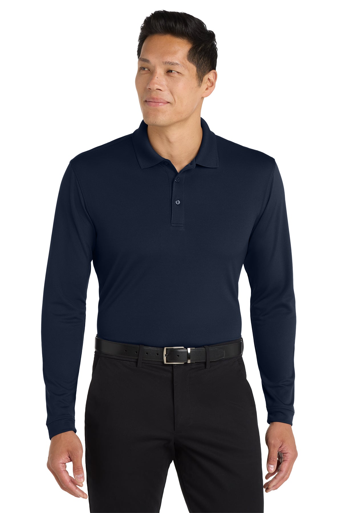 Port Authority® Dry Zone® UV Micro‑Mesh Long Sleeve Polo – K110LS