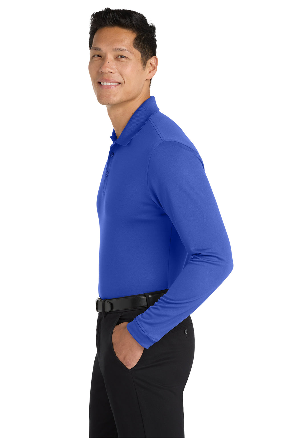 Port Authority® Dry Zone® UV Micro‑Mesh Long Sleeve Polo – K110LS