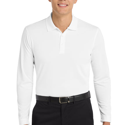 Port Authority® Dry Zone® UV Micro‑Mesh Long Sleeve Polo – K110LS