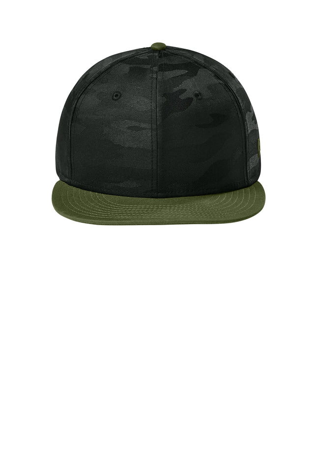 New Era® Camo Flat Bill Snapback Cap – NE407
