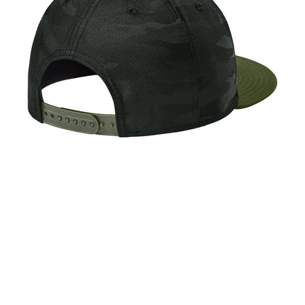 New Era® Camo Flat Bill Snapback Cap – NE407