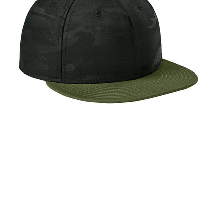 New Era® Camo Flat Bill Snapback Cap – NE407