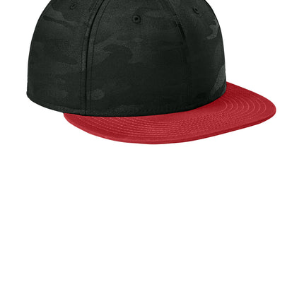 New Era® Camo Flat Bill Snapback Cap – NE407