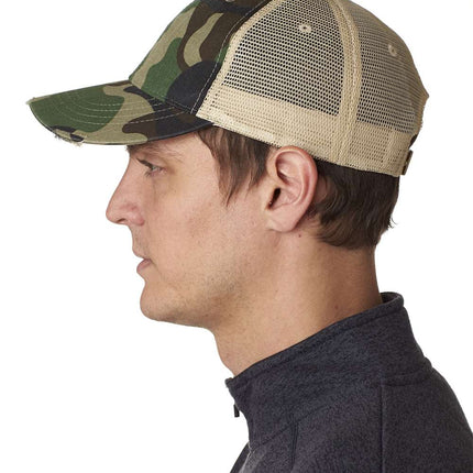 Adams Headwear Ollie Distressed Trucker Cap – OL102