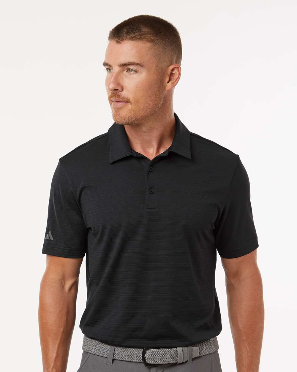 Adidas Men’s Textured Stripe Polo — A704