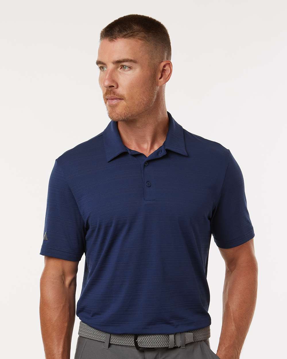 Adidas Men’s Textured Stripe Polo — A704