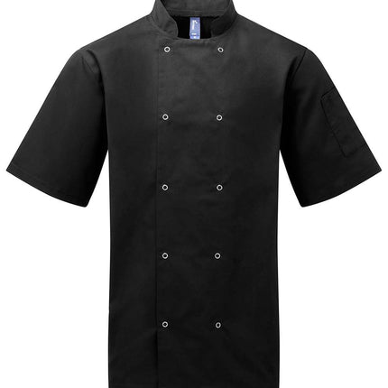 Artisan Collection by Reprime Unisex Ten‑Stud Front Short Sleeve Chef Coat – RP664