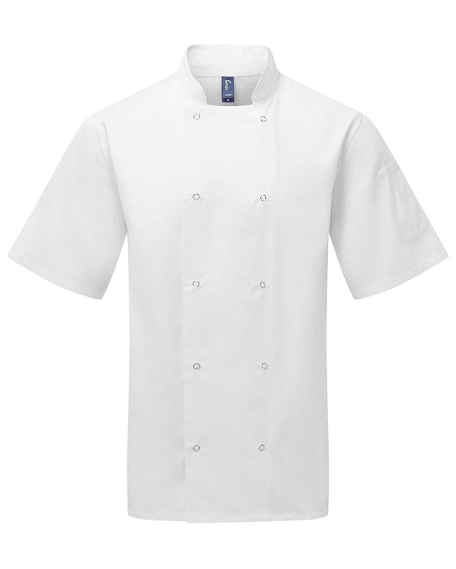 Artisan Collection by Reprime Unisex Ten‑Stud Front Short Sleeve Chef Coat – RP664