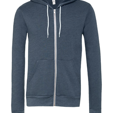 BELLA+CANVAS Unisex Sponge Fleece Full‑Zip Hoodie – 3739