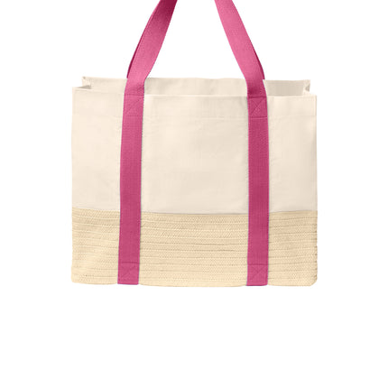 Port Authority® Straw Market Tote – BG450