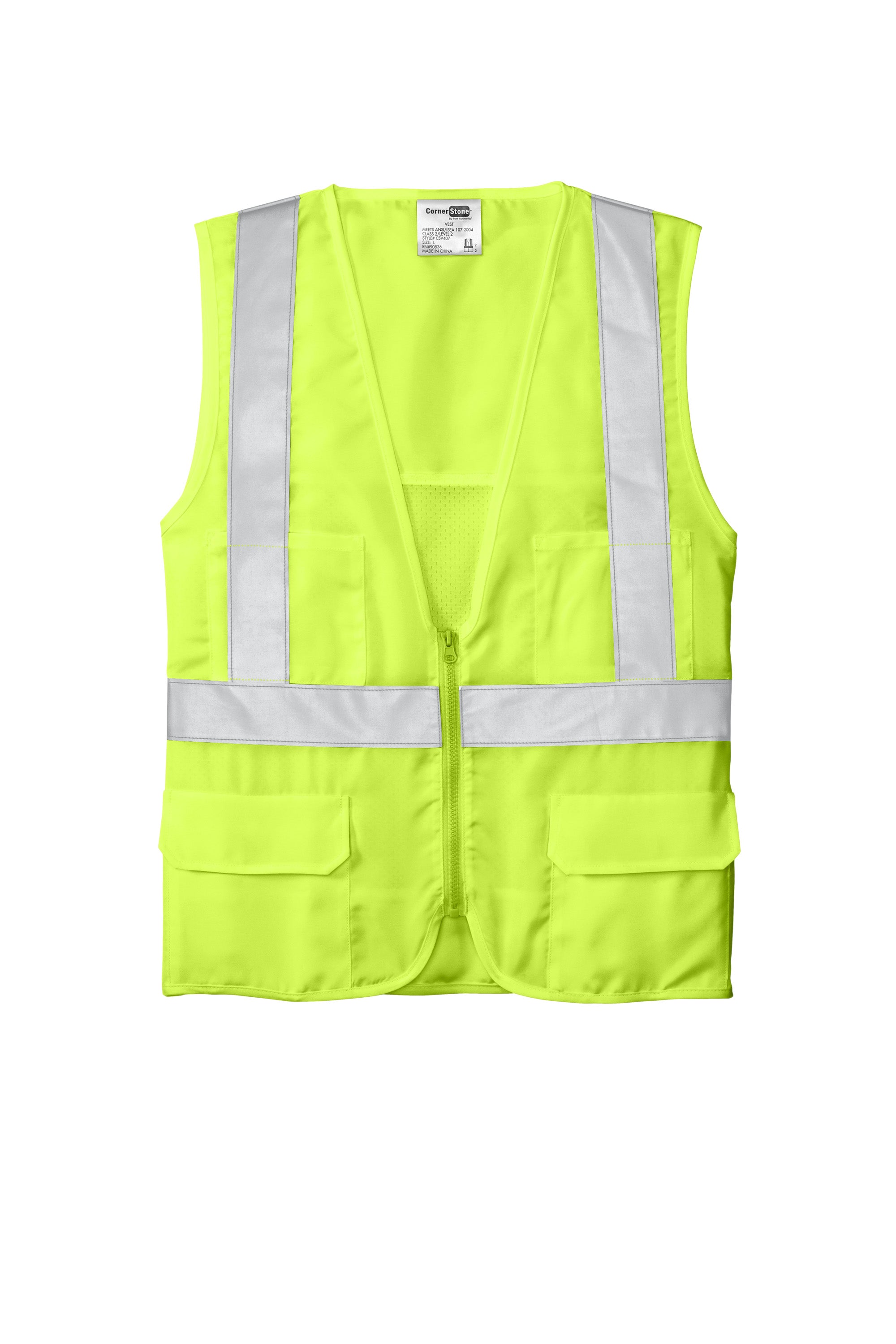 CornerStone® ANSI 107 Class 2 Mesh Back Safety Vest – CSV102