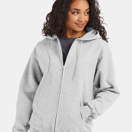 Hanes Unisex Ultimate Cotton® Full‑Zip Hooded Sweatshirt – F280