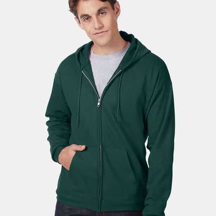 Hanes Unisex EcoSmart® Full‑Zip Hooded Sweatshirt – P180