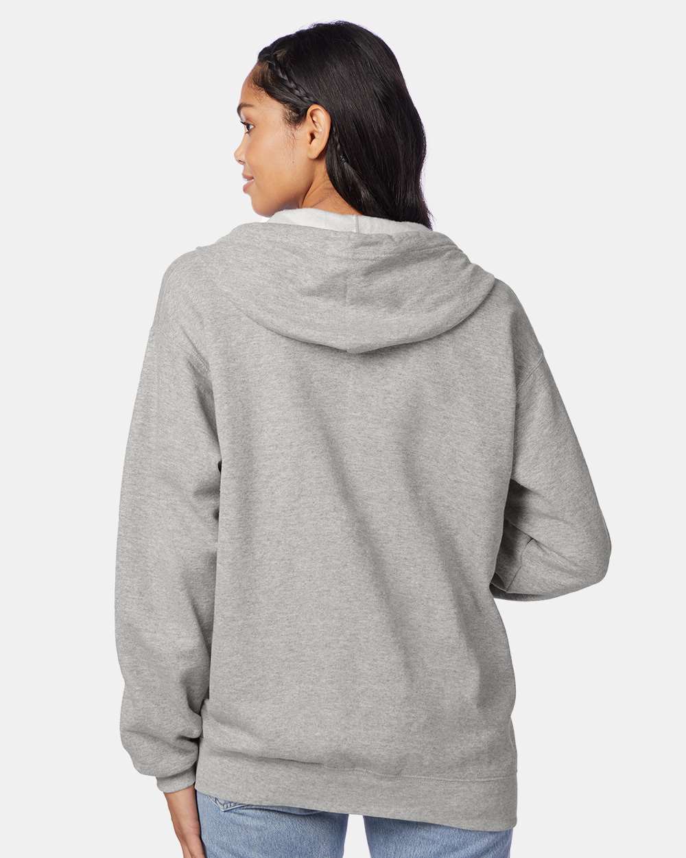 Hanes Unisex EcoSmart® Full‑Zip Hooded Sweatshirt – P180
