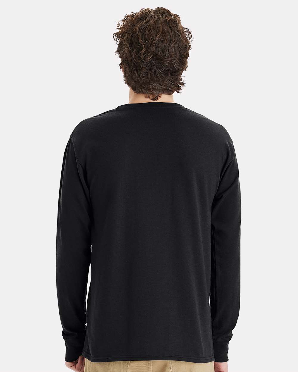 Hanes Unisex Workwear Long Sleeve Pocket T‑Shirt – W120