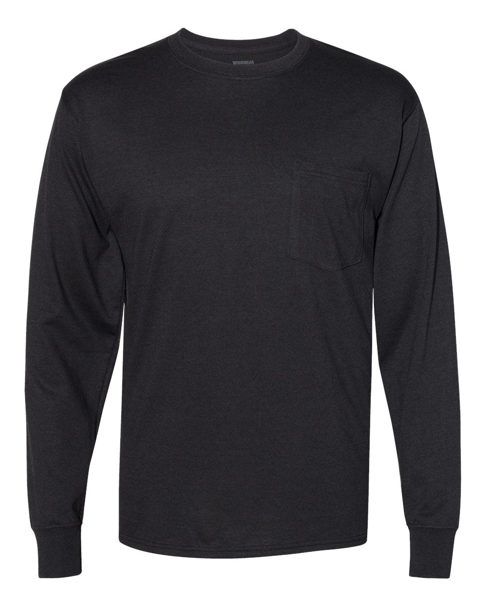 Hanes Unisex Workwear Long Sleeve Pocket T‑Shirt – W120