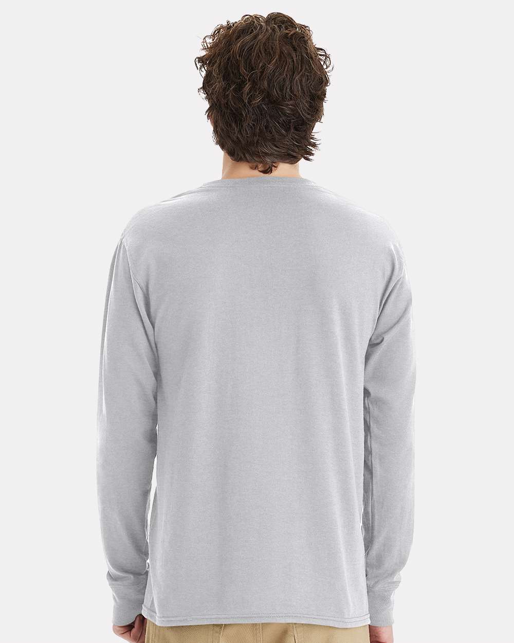 Hanes Unisex Workwear Long Sleeve Pocket T‑Shirt – W120