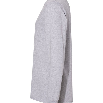 Hanes Unisex Workwear Long Sleeve Pocket T‑Shirt – W120