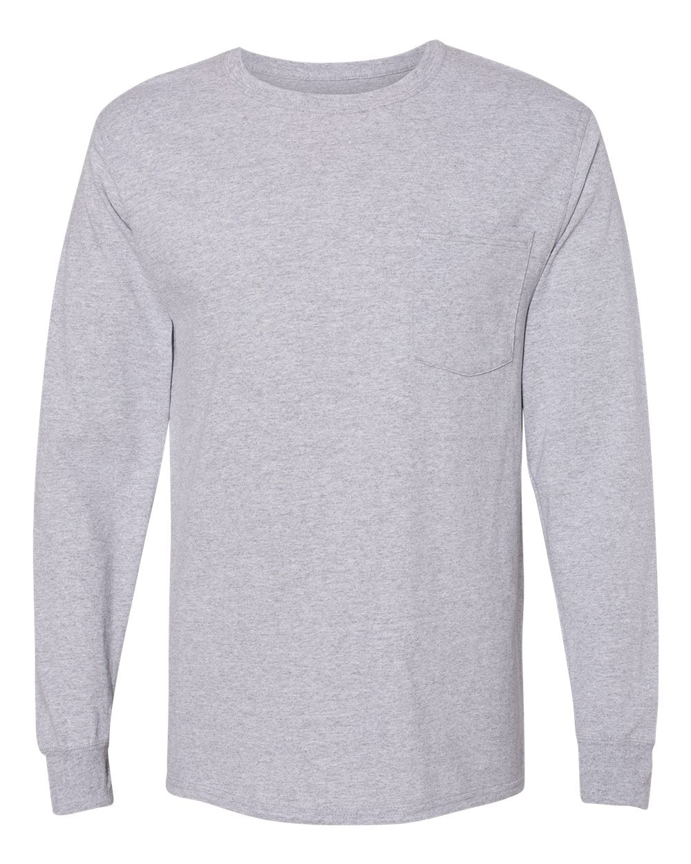 Hanes Unisex Workwear Long Sleeve Pocket T‑Shirt – W120