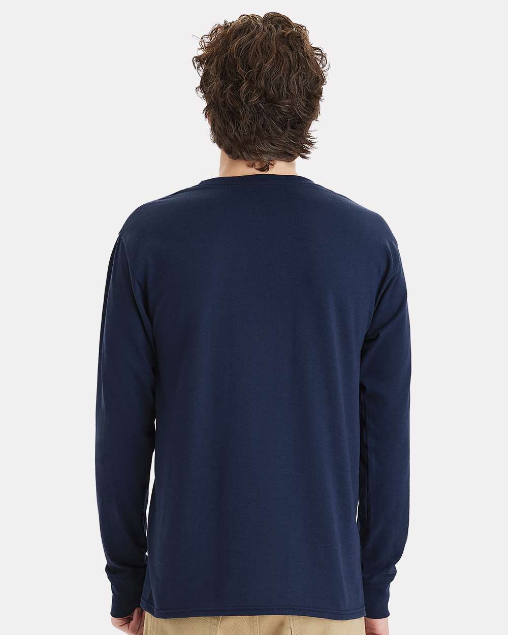 Hanes Unisex Workwear Long Sleeve Pocket T‑Shirt – W120