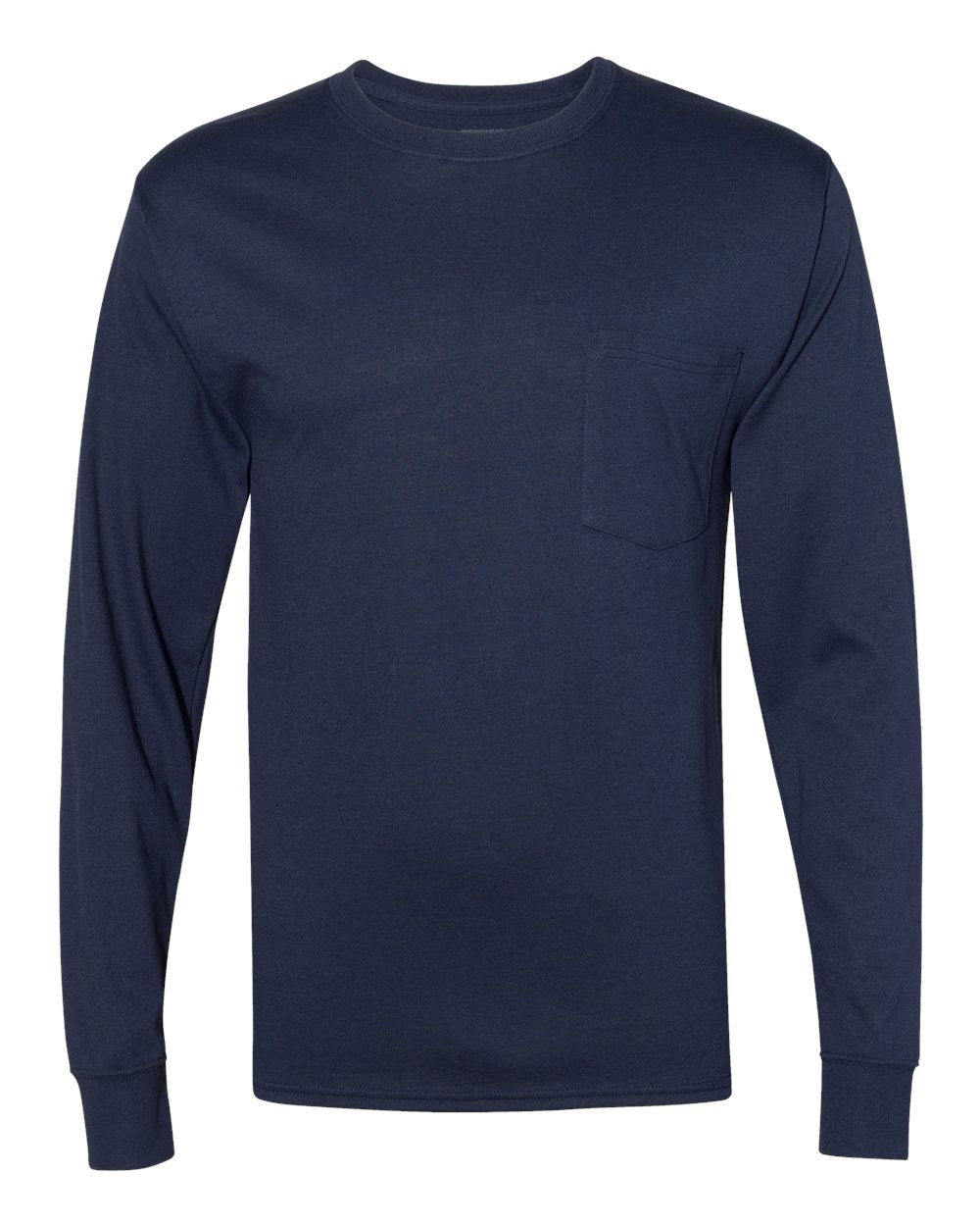 Hanes Unisex Workwear Long Sleeve Pocket T‑Shirt – W120