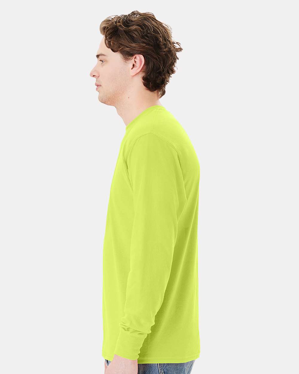 Hanes Unisex Workwear Long Sleeve Pocket T‑Shirt – W120