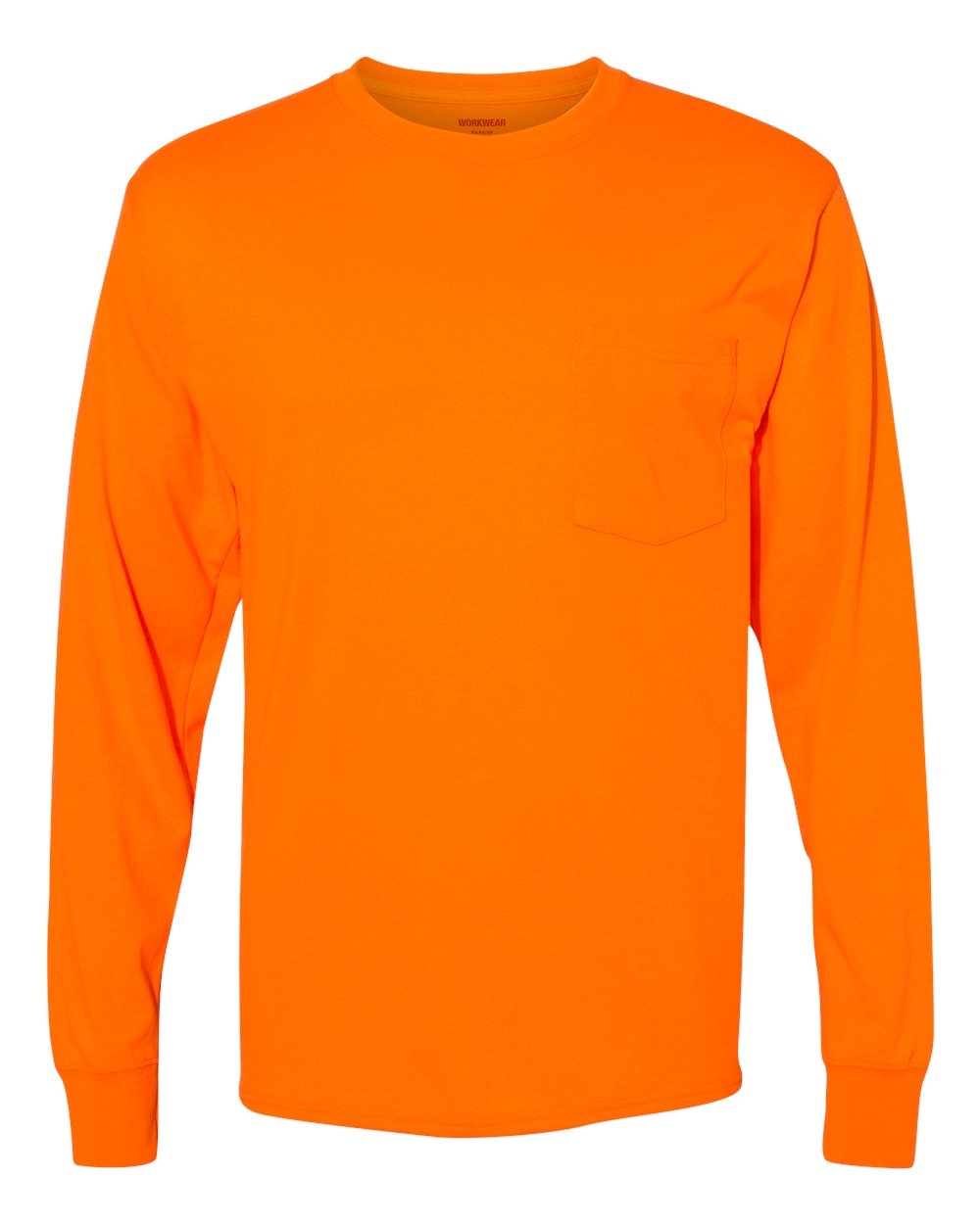 Hanes Unisex Workwear Long Sleeve Pocket T‑Shirt – W120