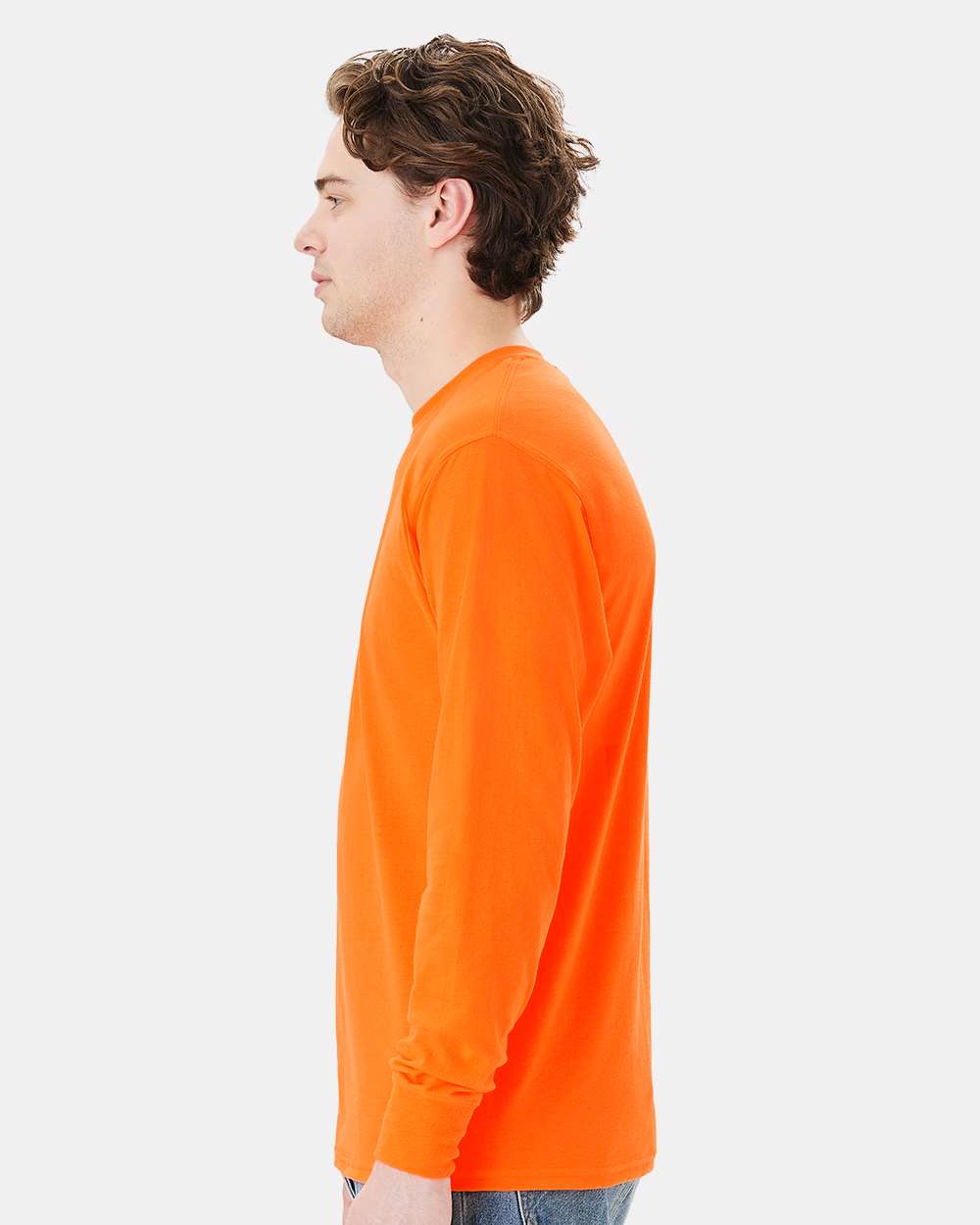 Hanes Unisex Workwear Long Sleeve Pocket T‑Shirt – W120