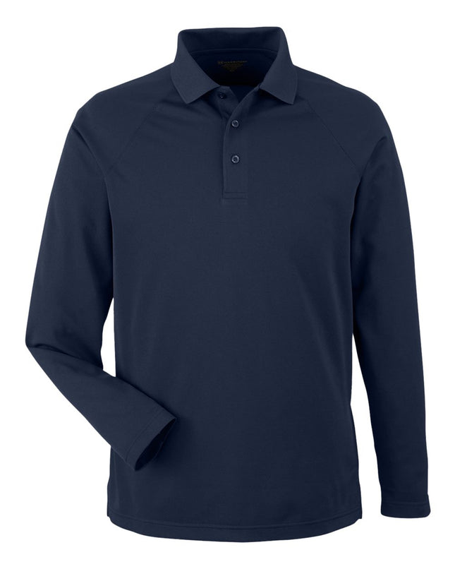 Harriton Men’s Charge Snag & Soil Protect Long Sleeve Polo – M208L