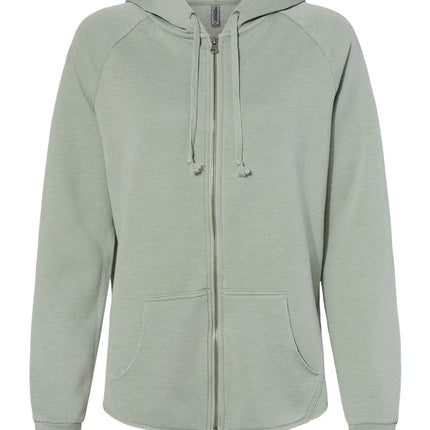 Independent Trading Co. Women’s California Wave Wash Full‑Zip Hoodie – PRM2500Z