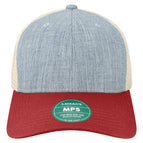 Melange Light Blue/ Cardinal/ Stone