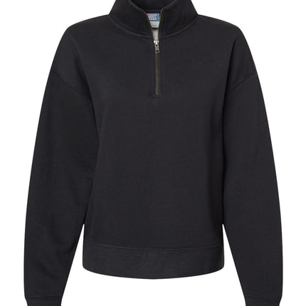 MV Sport Women’s Sueded Fleece Quarter‑Zip Sweatshirt – W22713