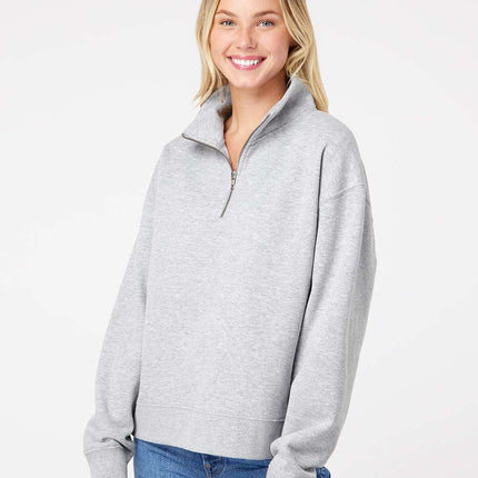 MV Sport Women’s Sueded Fleece Quarter‑Zip Sweatshirt – W22713