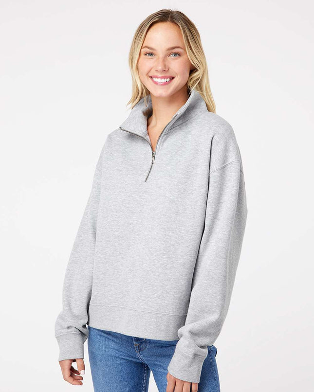 MV Sport Women’s Sueded Fleece Quarter‑Zip Sweatshirt – W22713