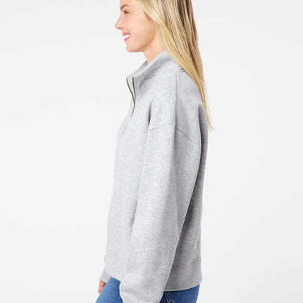 MV Sport Women’s Sueded Fleece Quarter‑Zip Sweatshirt – W22713