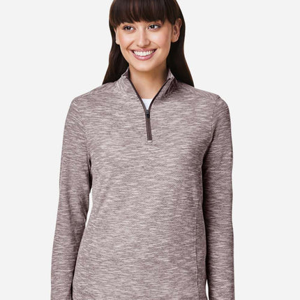 North End Women’s Eclipse Jacquard Quarter‑Zip Pullover – NE415W