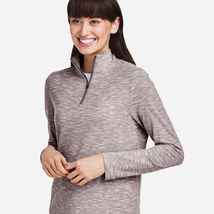 North End Women’s Eclipse Jacquard Quarter‑Zip Pullover – NE415W