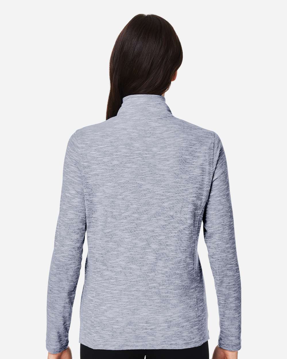 North End Women’s Eclipse Jacquard Quarter‑Zip Pullover – NE415W