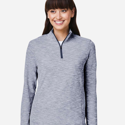North End Women’s Eclipse Jacquard Quarter‑Zip Pullover – NE415W