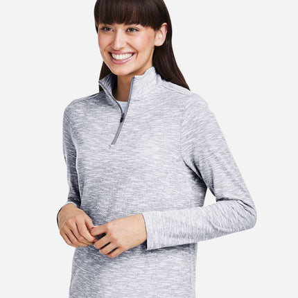 North End Women’s Eclipse Jacquard Quarter‑Zip Pullover – NE415W