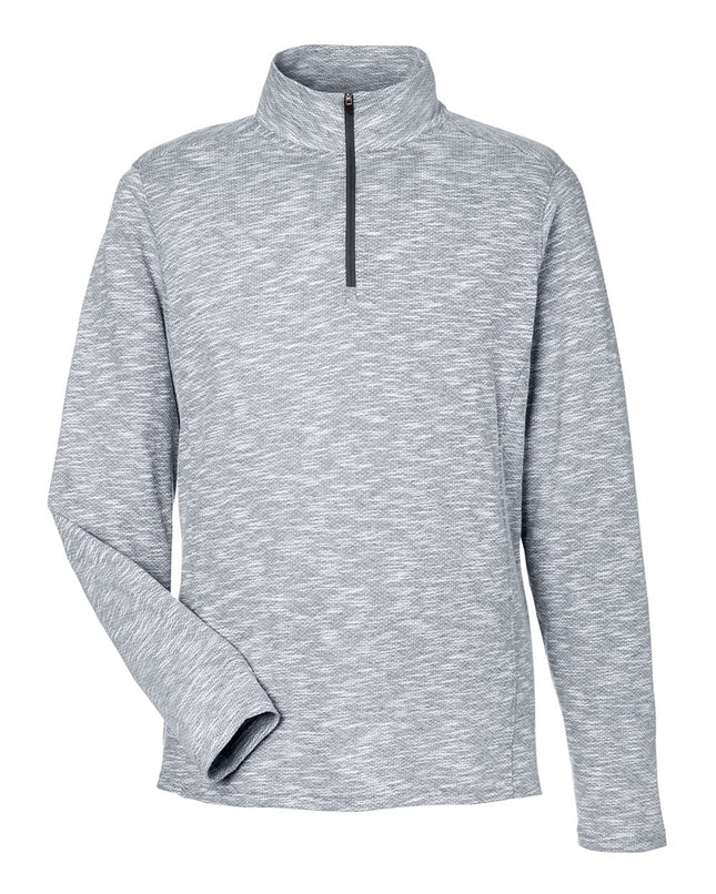 North End Men’s Eclipse Jacquard Quarter‑Zip Pullover – NE415