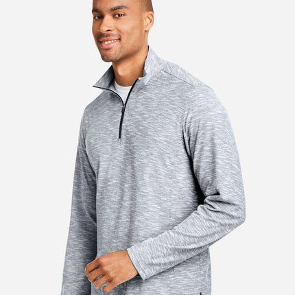 North End Men’s Eclipse Jacquard Quarter‑Zip Pullover – NE415