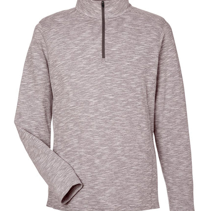 North End Men’s Eclipse Jacquard Quarter‑Zip Pullover – NE415