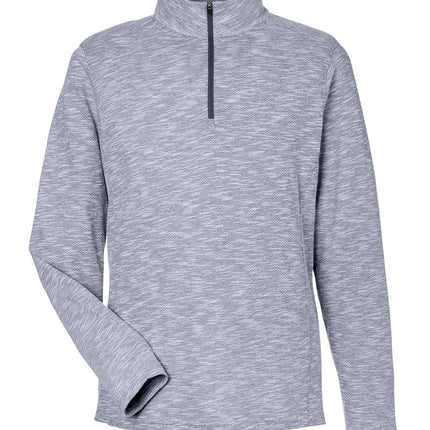 North End Men’s Eclipse Jacquard Quarter‑Zip Pullover – NE415