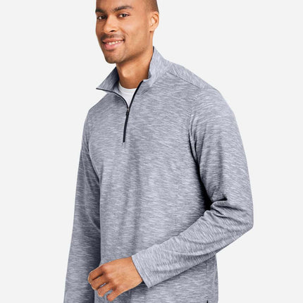 North End Men’s Eclipse Jacquard Quarter‑Zip Pullover – NE415