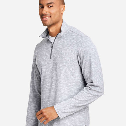 North End Men’s Eclipse Jacquard Quarter‑Zip Pullover – NE415