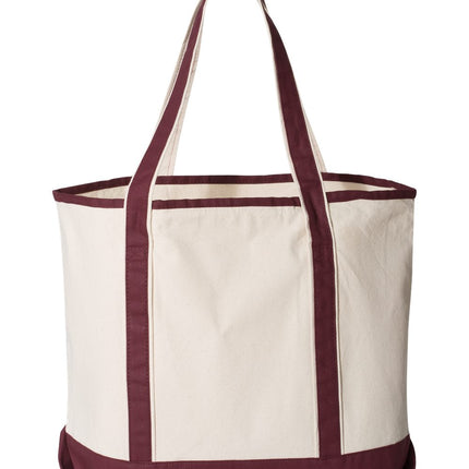 Q‑Tees 34.6L Large Canvas Deluxe Tote – Q1500