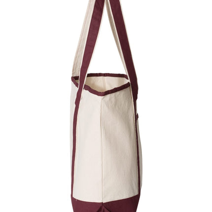 Q‑Tees 34.6L Large Canvas Deluxe Tote – Q1500