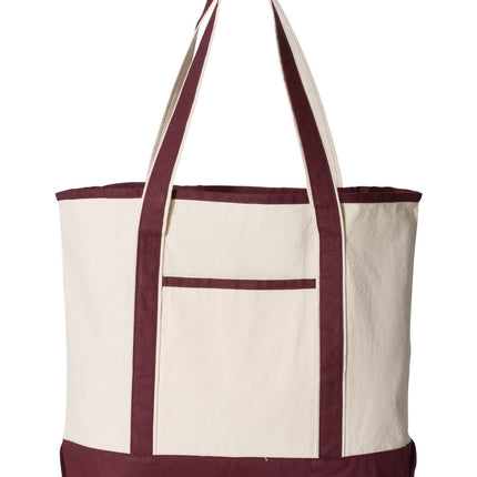 Q‑Tees 34.6L Large Canvas Deluxe Tote – Q1500