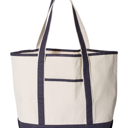 Q‑Tees 34.6L Large Canvas Deluxe Tote – Q1500